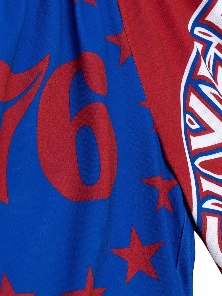 Fanatics Blue NBA Philadelphia 76ers Big Face Fashion Shorts 5.0 - Image 4 of 4 Fanatics Blue NBA Philadelphia 76ers Big Face Fashion Shorts 5.0 - Image 4 of 4