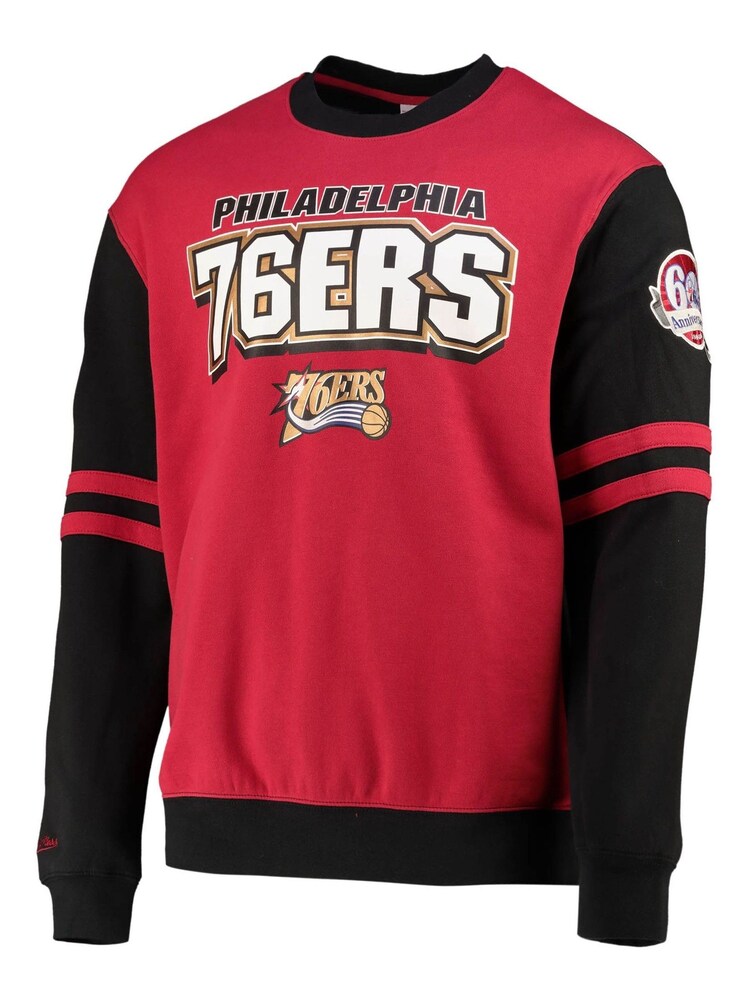 Fanatics Red NBA Philadelphia 76ers All-Over Crew 2.0 Scarlet Sweat Top - Image 2 of 3