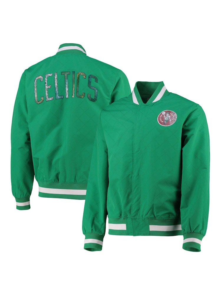 Fanatics Green NBA Boston Celtics Mitchell and Ness 75th Anniversary Warm Up Jacket - Image 1 of 3