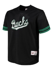 Fanatics NBA Milwaukee Bucks Mesh Crew Neck Black T-Shirt - Image 2 of 3