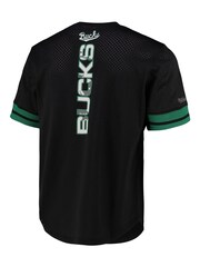 Fanatics NBA Milwaukee Bucks Mesh Crew Neck Black T-Shirt - Image 3 of 3