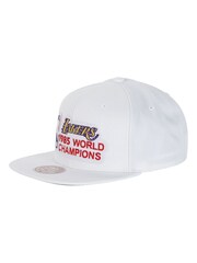 Fanatics NBA Los Angeles Lakers Hardwood Classics Champ Snapback White Hat Unisex - Image 1 of 5