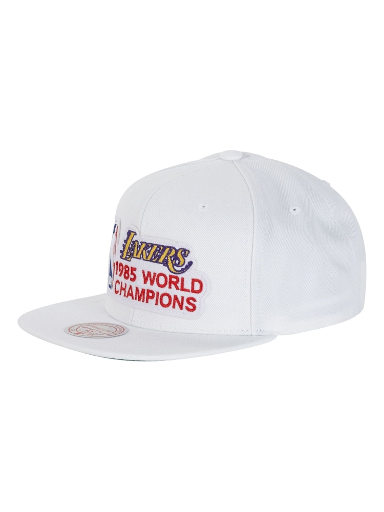 Fanatics NBA Los Angeles Lakers Hardwood Classics Champ Snapback White Hat Unisex - Image 1 of 5