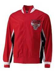 Fanatics Red NBA Chicago Bulls Mitchell & Ness 75th Anniversary Warm Up Jacket - Image 2 of 3