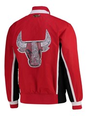 Fanatics Red NBA Chicago Bulls Mitchell & Ness 75th Anniversary Warm Up Jacket - Image 3 of 3