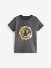 Brown Check Shirt & Smiley T-Shirt 100% Cotton Long Sleeve Check Shirt and T-Shirt Set (3mths-7yrs) - Image 6 of 7