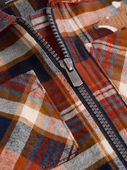 Orange Check Long Sleeve Check 100% Cotton Shirt (3mths-7yrs) - Image 10 of 10