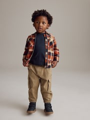 Orange Check Long Sleeve Check 100% Cotton Shirt (3mths-7yrs) - Image 2 of 10