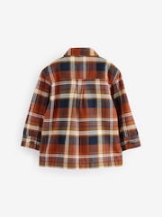 Orange Check Long Sleeve Check 100% Cotton Shirt (3mths-7yrs) - Image 6 of 10