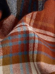 Orange Check Long Sleeve Check 100% Cotton Shirt (3mths-7yrs) - Image 7 of 10
