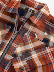Orange Check Long Sleeve Check 100% Cotton Shirt (3mths-7yrs) - Image 8 of 10