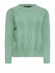 M&Co Green Petite Cable Jumper - Image 5 of 5