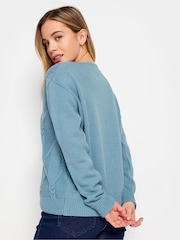 M&Co Blue Petite Cable Jumper - Image 3 of 5