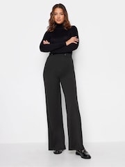 Long Tall Sally Black Tab Detail Wide Leg Trousers - Image 3 of 4
