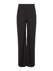 Long Tall Sally Black Tab Detail Wide Leg Trousers - Image 4 of 4