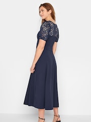 Long Tall Sally Blue Lace Midi Dress - Image 2 of 8
