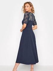 Long Tall Sally Blue Lace Midi Dress - Image 4 of 8