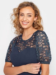 Long Tall Sally Blue Lace Midi Dress - Image 7 of 8