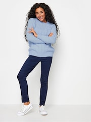 M&Co Blue Petite All-Over Front Cable Jumper - Image 2 of 5