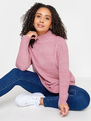 M&Co Pink Petite Turtle Neck Jumper - Image 1 of 5