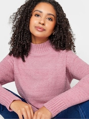 M&Co Pink Petite Turtle Neck Jumper - Image 4 of 5