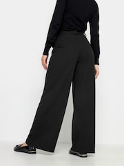 PixieGirl Petite Black Belted Wide Leg Trousers - Image 2 of 5