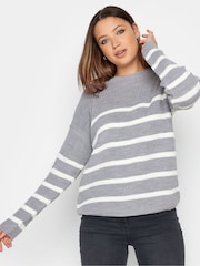 Long Tall Sally Gestreifter Rundhalspullover - Bild 1 von 4
