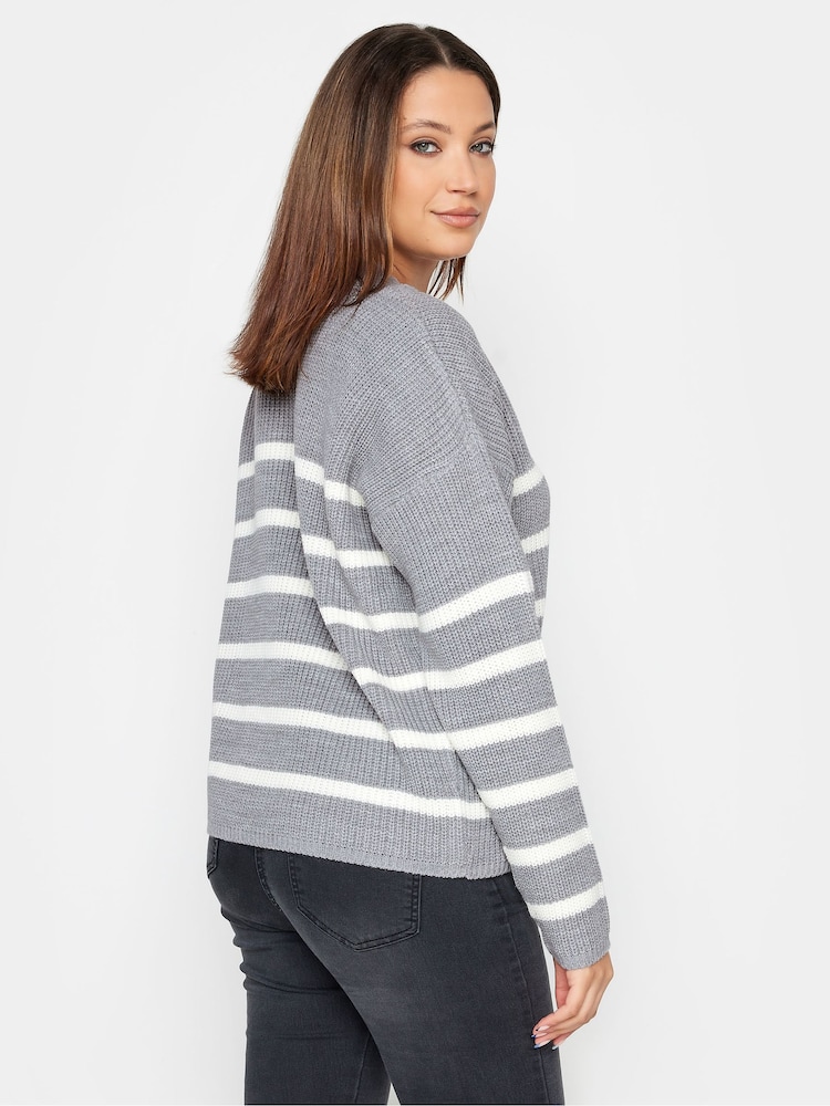 Long Tall Sally Gestreifter Rundhalspullover - Bild 2 von 4 Long Tall Sally Gestreifter Rundhalspullover - Bild 2 von 4