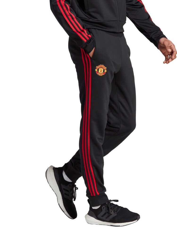 adidas Black Manchester United DNA Sweat Joggers - Image 1 of 3