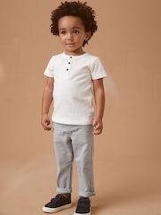 Weiß - Henley-T-Shirt (3 Monate bis 7 Jahre) - Image 2 of 6