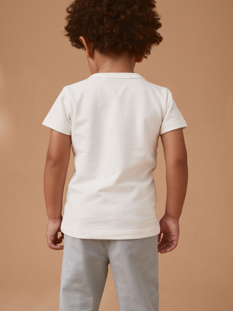 Weiß - Henley-T-Shirt (3 Monate bis 7 Jahre) - Image 3 of 6
