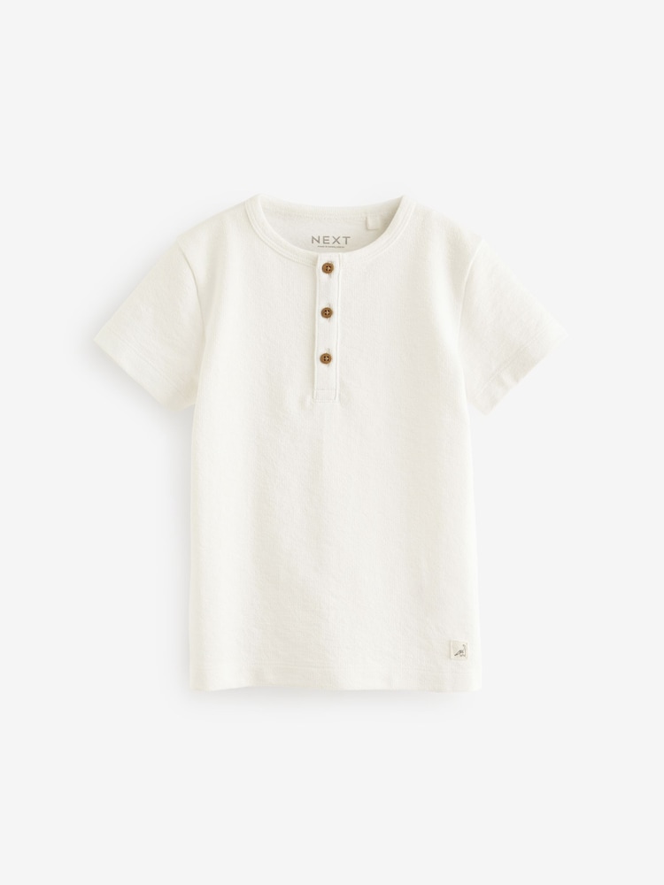 Weiß - Henley-T-Shirt (3 Monate bis 7 Jahre) - Image 4 of 6