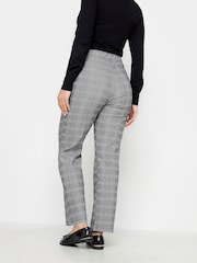 PixieGirl Petite Grey Check Stretch Straight Leg Trousers - Image 3 of 5