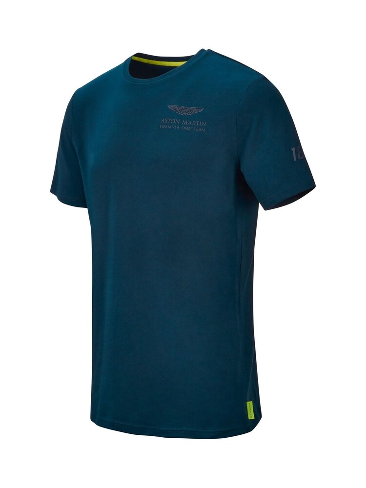 Fanatics Green 100% Cotton Aston Martin F1 2021 Official Team Lance Stroll T-Shirt - Image 1 of 2