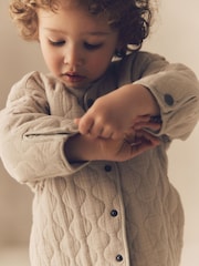 Grey Quilted Bomber Shacket (3mths-7yrs) - Image 4 of 8
