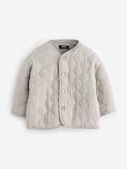 Grey Quilted Bomber Shacket (3mths-7yrs) - Image 5 of 8