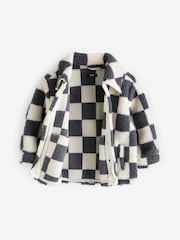 Grey Checkerboard Borg Fleece Shacket (3mths-7yrs) - Image 7 of 9