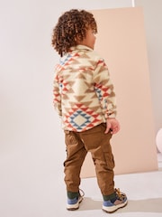 Neutral Pattern Borg Fleece Shacket (3mths-7yrs) - Image 3 of 7
