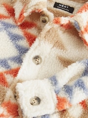 Neutral Pattern Borg Fleece Shacket (3mths-7yrs) - Image 7 of 7