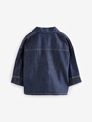 Dark Denim Rinse 100% Cotton Denim Shacket (3mths-7yrs) - Image 5 of 6