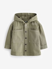Green Hooded Shacket 100% Cotton Denim Shacket (3mths-7yrs) - Image 7 of 10