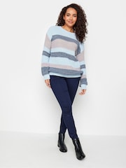 M&Co Blue Stripe Space Dye Jumper - Image 2 of 4