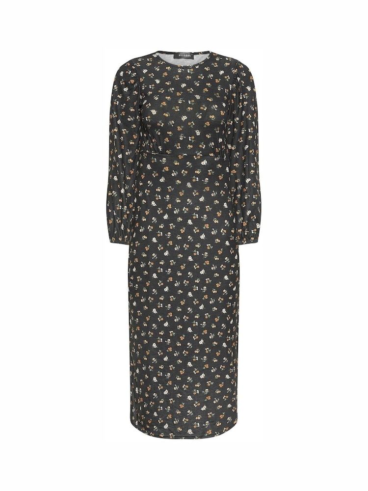 PixieGirl Petite Green Longsleeve Empire Midaxi Dress - Image 5 of 5