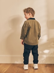 Khaki Green Shacket and T-Shirt Set (3mths-7yrs) - Image 3 of 8