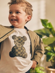 Khaki Green Shacket and T-Shirt Set (3mths-7yrs) - Image 4 of 8
