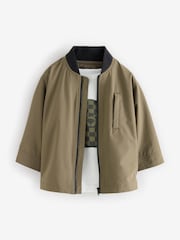 Khaki Green Shacket and T-Shirt Set (3mths-7yrs) - Image 5 of 8