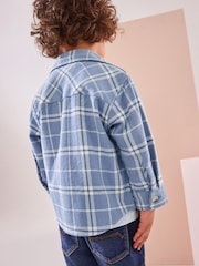 Light Blue 100% Cotton Long Sleeve Check Shirt and T-Shirt Set (3mths-7yrs) - Image 5 of 10