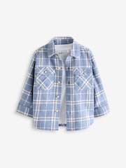 Light Blue 100% Cotton Long Sleeve Check Shirt and T-Shirt Set (3mths-7yrs) - Image 7 of 10