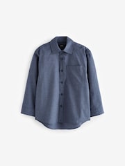Navy Blue Stripe Long Sleeve Twill Shirt (3-16yrs) - Image 1 of 3