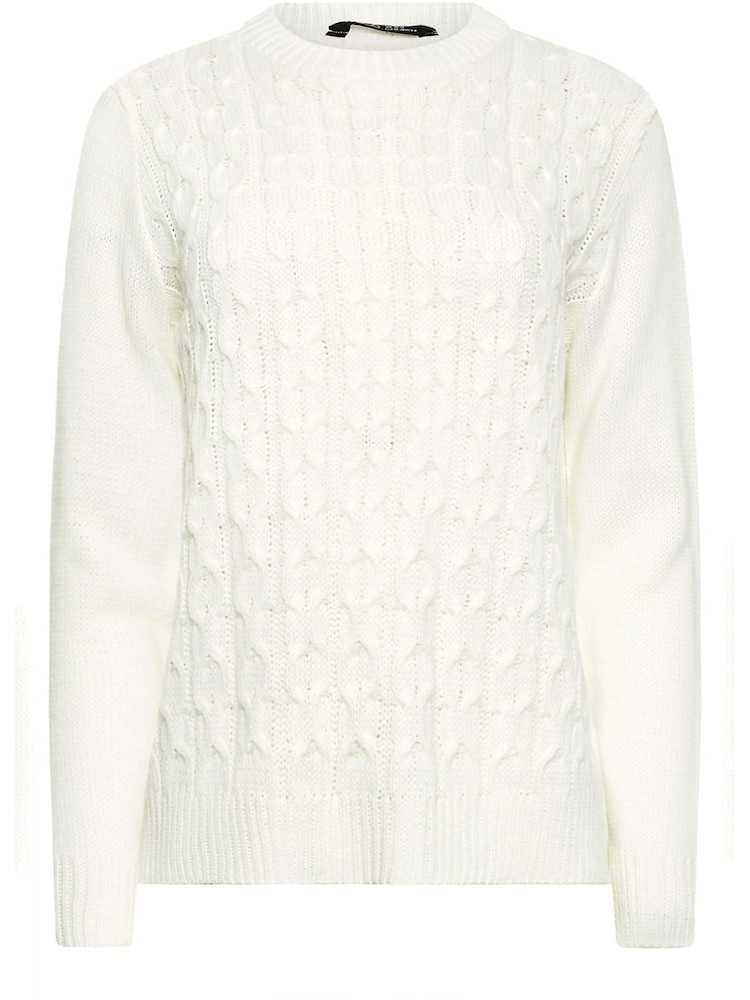 M&Co Cream All Over Front Cable Jumper - Image 5 of 5